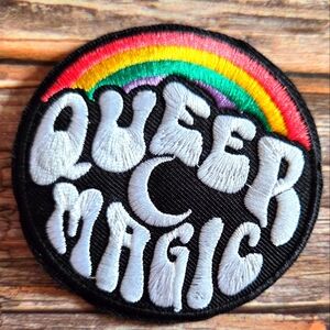 Queer Magic Rainbow Lgbtq Witch New Age Embroidered Iron on Patch